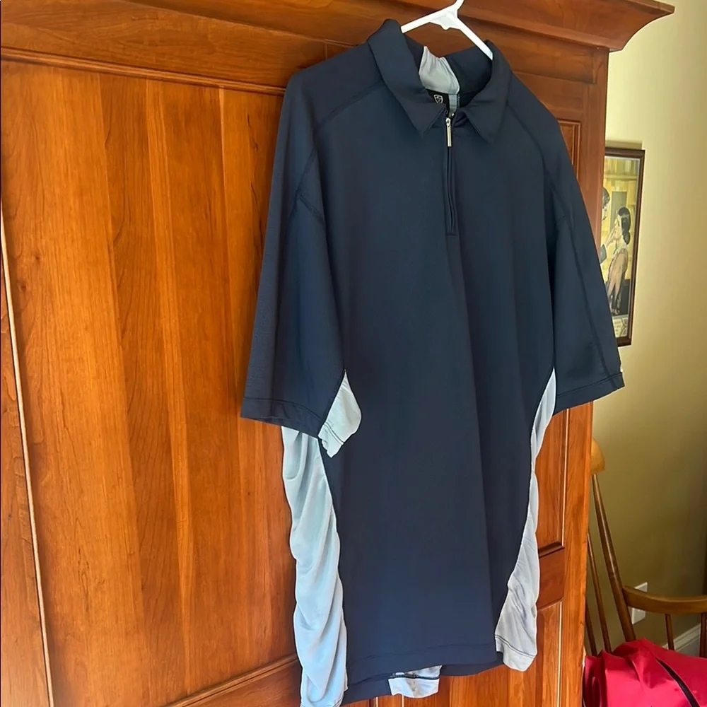 Nike Blue and Gray Athletic Polo Shirt